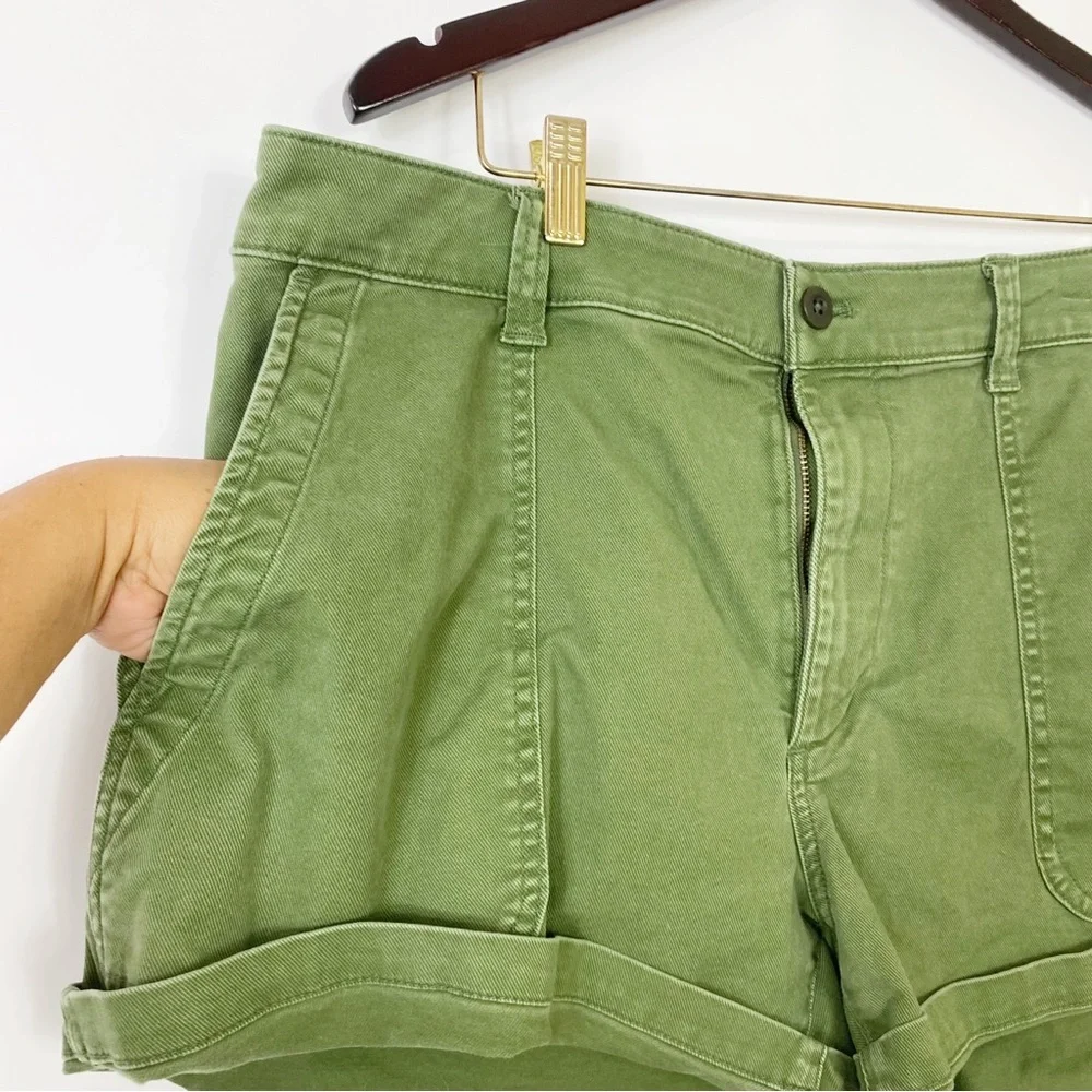 Madewell DarkGreen Women's Shorts Comfy  Casual Cute Sylish Soft Timeless Sz 14W - Picture 3 of 8